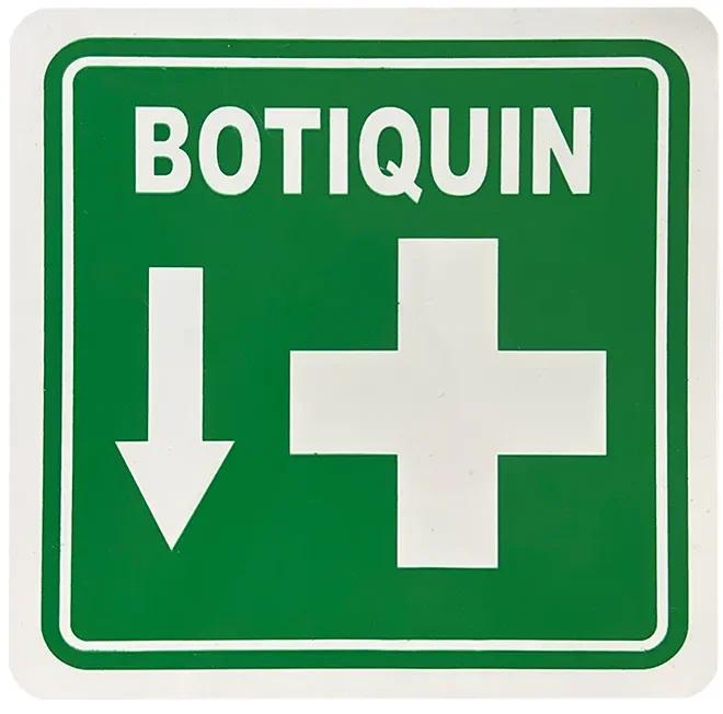 Letrero de seguridad botiquin