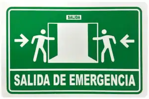 Letrero salida de emergencia