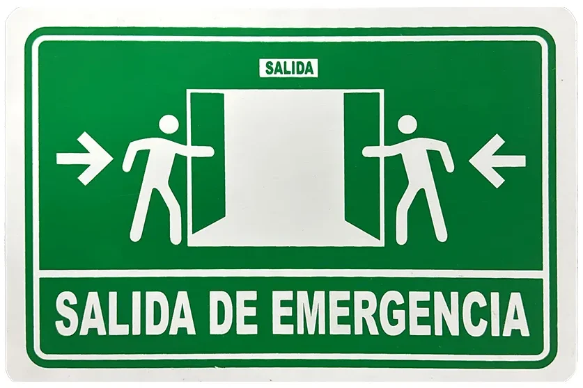 Letrero salida de emergencia