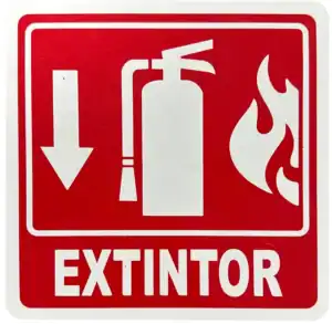 Letrero de Extintor