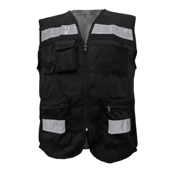 Chaleco brigadista ventilado color negro EPP DEL NORTE